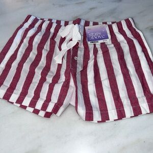 Target stars above red white stripe pajama shorts adult women’s small NWT